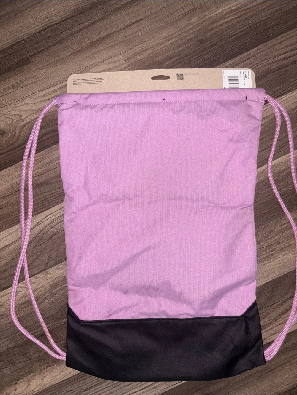 Nike Pink Drawstring Backpack with Black Base